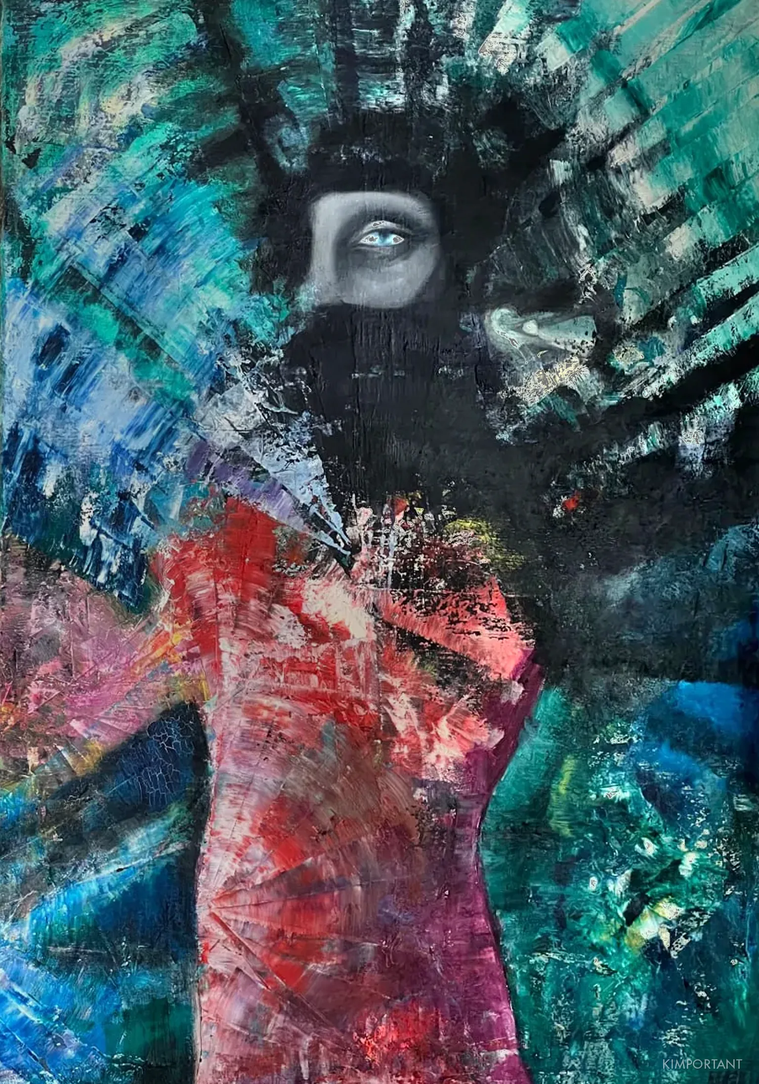 Forsaken Bird by Kim — oil on canvas, 70 × 100 cm, 2011